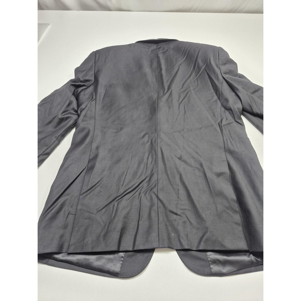 Manzini Suit Jacket Mens 40R Black Super 150s Wool Italy NWT Notch Lapel - Picture 8 of 16